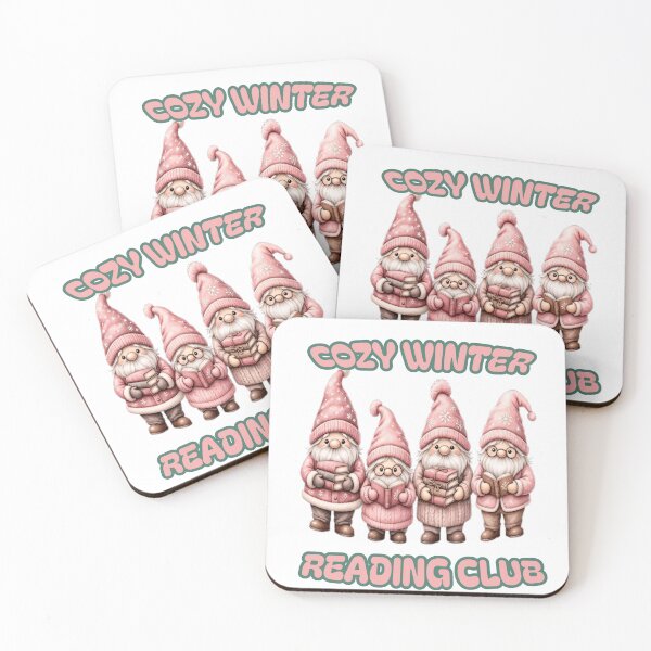 Item preview, Cozy Winter Reading Club Cute Christmas Gnomes designed and sold by CraftyValley.