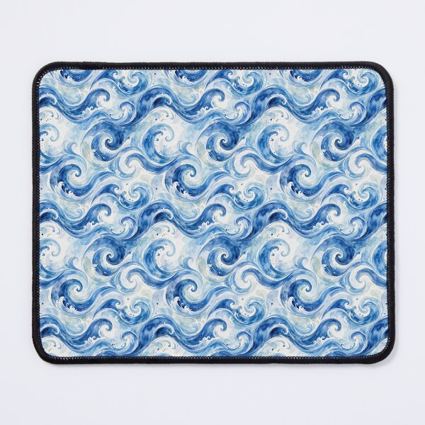 Item preview, Blue Watercolor Ocean Waves | Coastal Abstract Pattern designed and sold by Mellowtint Studio.