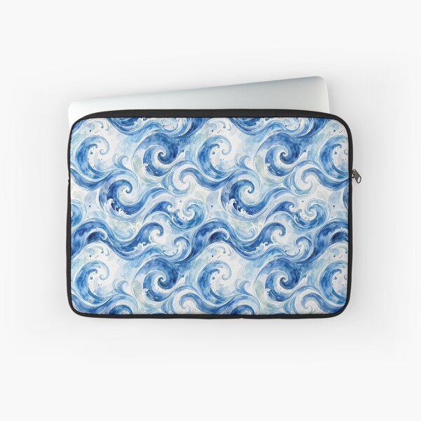 Item preview, Blue Watercolor Ocean Waves | Coastal Abstract Pattern designed and sold by Mellowtint Studio.