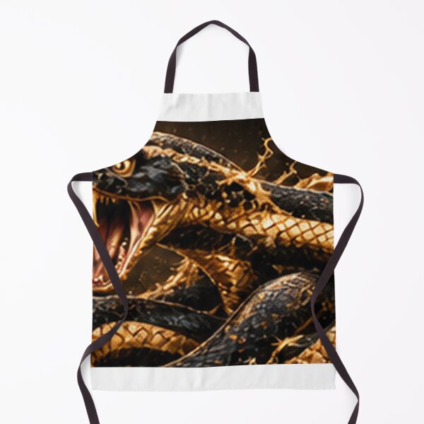 Aperçu de l'œuvre Serpent de luxe noir et or créée et vendue par Inrastylish888.