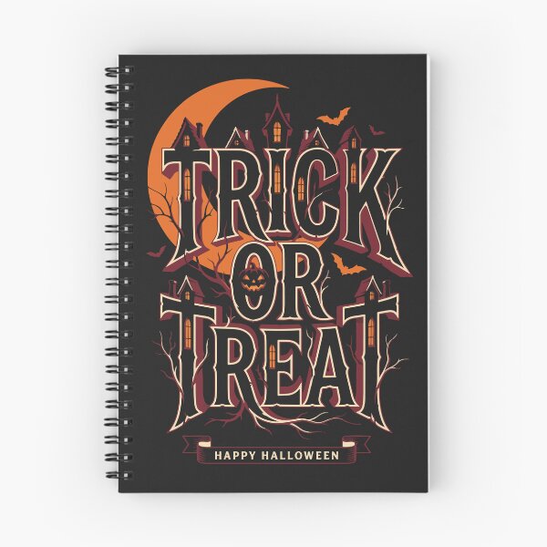 Item preview, Trick or Treat Black Background Halloween Typography designed and sold by YasminTaha.