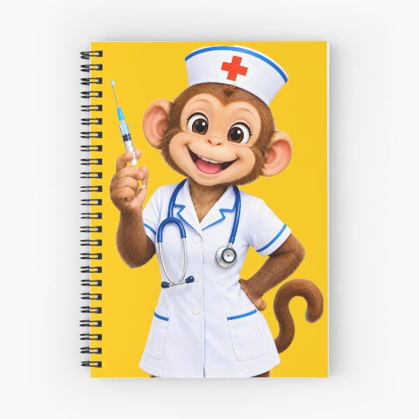 Item preview, Cute Monkey Nurse Holding a Syringe designed and sold by MagicCrystal.