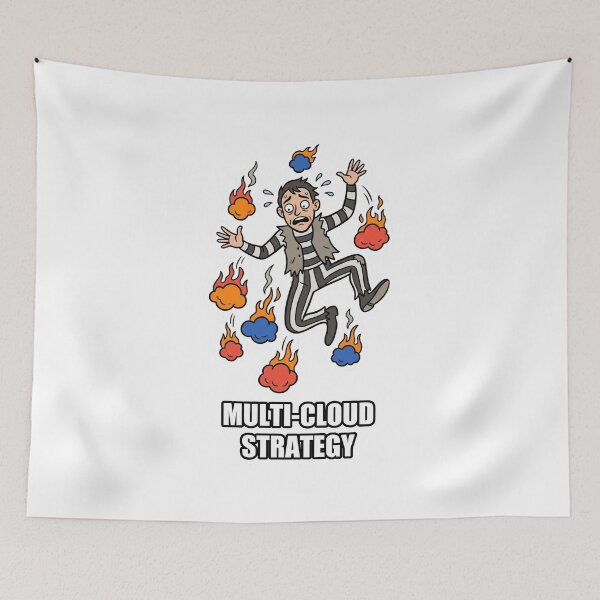 Aperçu de l'œuvre Multi Cloud Strategy Juggler Sticker créée et vendue par YNAMREG.