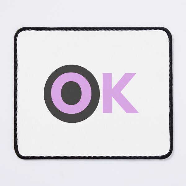Item preview, Minimalist Pink OK Typography Typography Art designed and sold by Fine-Arts-Lab.