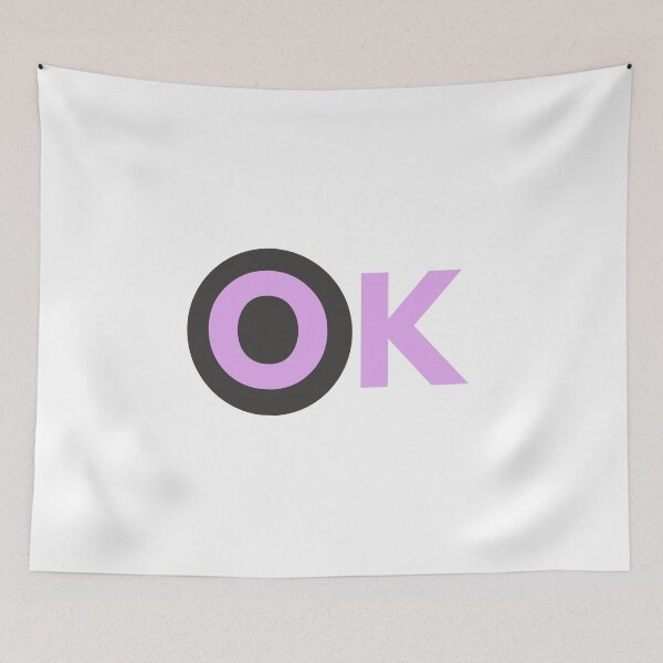 Item preview, Minimalist Pink OK Typography Typography Art designed and sold by Fine-Arts-Lab.