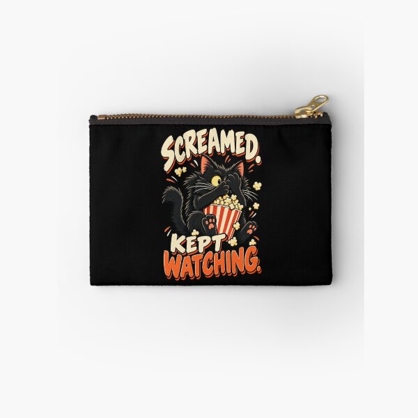Item preview, Funny Black Cat Horror Movie Fan - Screamed Kept Watching designed and sold by MOTIFOLK.