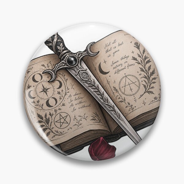 Item preview, Occult Grimoire and Silver Athame designed and sold by InkPixell.