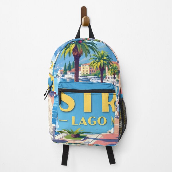 Item preview, Stresa Lake Maggiore – Vintage Lakeside Promenade Travel Poster designed and sold by LSVart.