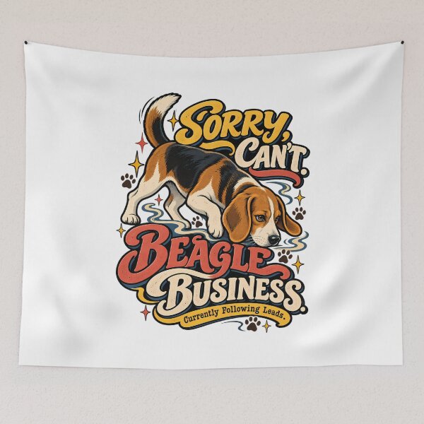 Item preview, Sorry Cant Beagle Business Retro Dog Design designed and sold by Tong4130.