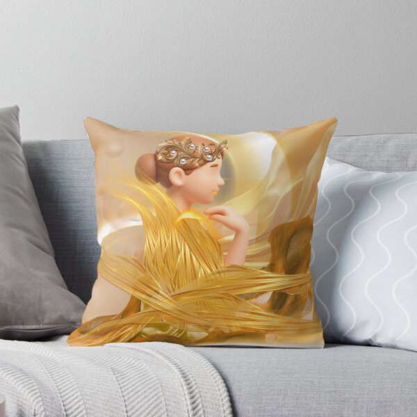 Item preview, 3D Golden Goddess Silk Wave Art Print designed and sold by tinkeybabes.