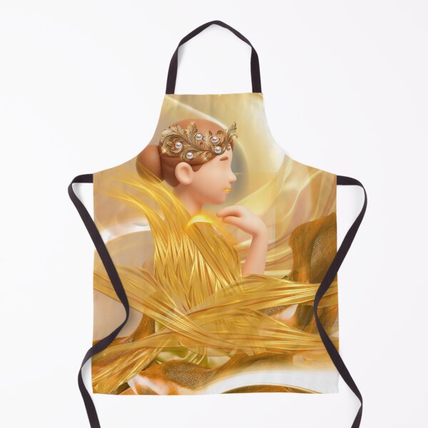 Item preview, 3D Golden Goddess Silk Wave Art Print designed and sold by tinkeybabes.