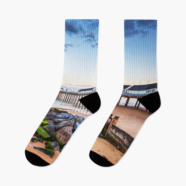 Item preview, Southwold Pier Beyond the Coastal Rocks, Suffolk, England designed and sold by Paul Thompson Photography.
