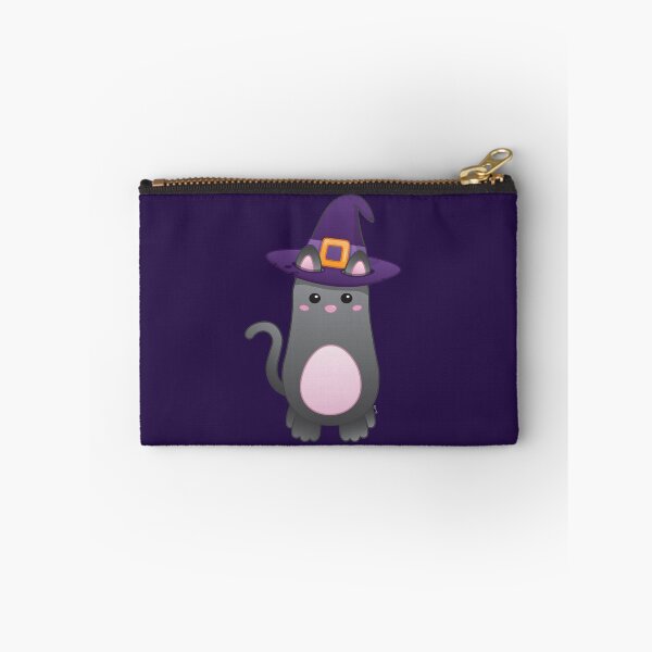 Item preview, Kawaii Halloween Black Cat in Witch Hat designed and sold by Agamaji.