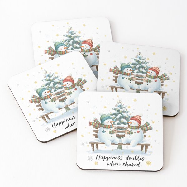 Item preview, Cute Snowman Couple Coffee Christmas Holiday designed and sold by NatalieJeans.
