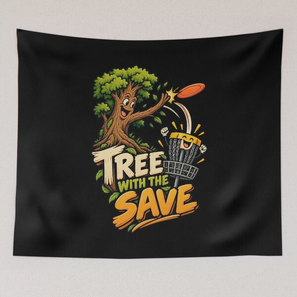 Artikelvorschau, Funny Disc Golf Tree Save Disc Golfer Basket Humor entworfen und verkauft von MOTIFOLK.