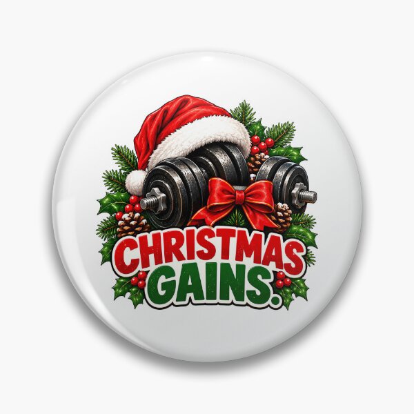 Item preview, Christmas Gains – Funny Weightlifting Christmas Gym Design designed and sold by SVALANART.