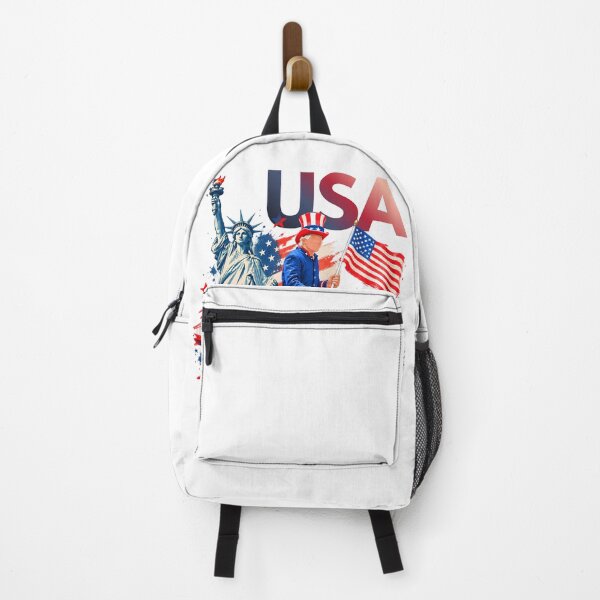 Item preview, USA Spirit  - American Flag & Iconic Landmarks Illustration designed and sold by IslandWild Co.