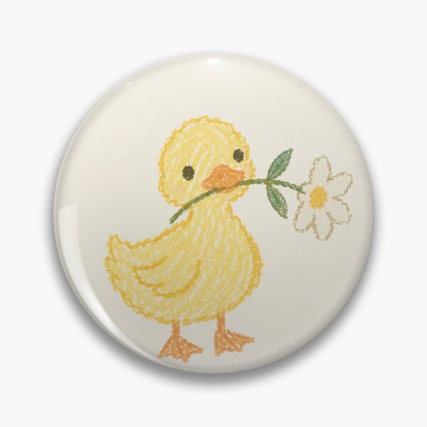 Item preview, Little Duckling with a Daisy – Cute Hand Drawn Doodle designed and sold by ByLilium.