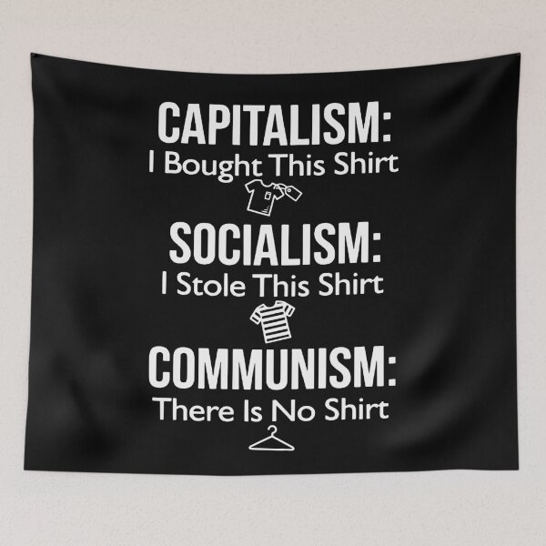 Item preview, Capitalism Socialism Communism Libertarian Economics Freedom designed and sold by Colorfulman.