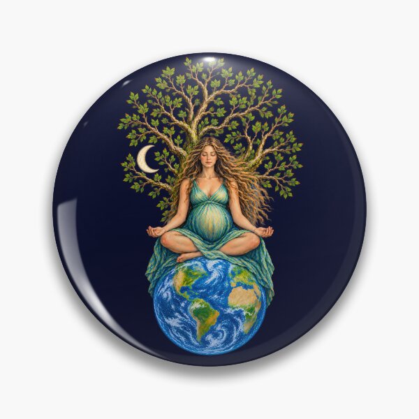 Item preview, Female Nature Goddess – Cosmic Earth Art designed and sold by kkargakou.