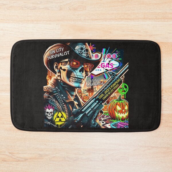 Item preview, Skeleton Survivalist Holding Rifle in Vegas designed and sold by Voodoo Store Paranormal Collections.
