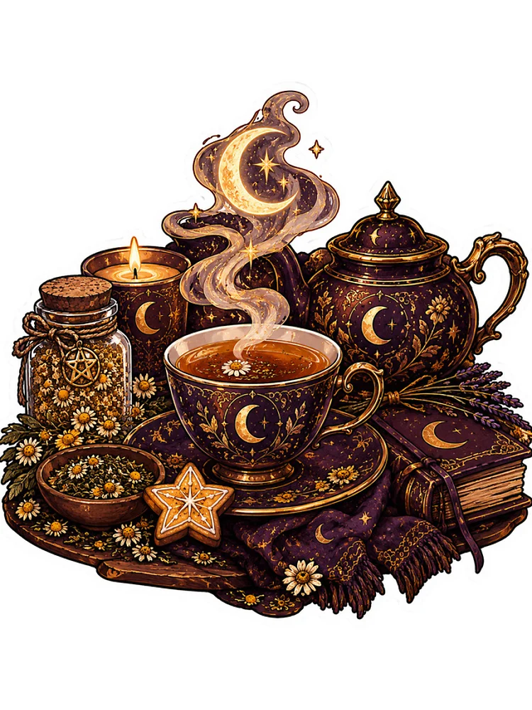 Thumbnail 4 of 4, iPhone Case, Moonlit Witchy Tea Ritual designed and sold by InkPixell.