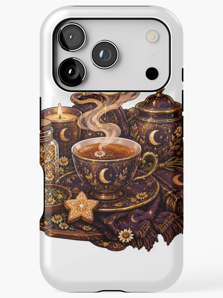 Thumbnail 1 of 4, iPhone Case, Moonlit Witchy Tea Ritual designed and sold by InkPixell.