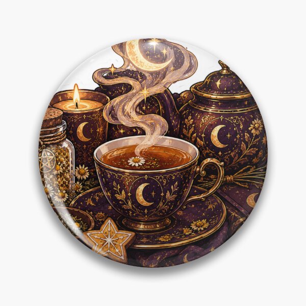 Item preview, Moonlit Witchy Tea Ritual designed and sold by InkPixell.
