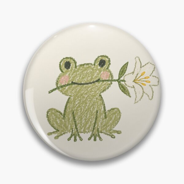 Item preview, Cute Frog with a Lily – Whimsical Hand Drawn Doodle designed and sold by ByLilium.