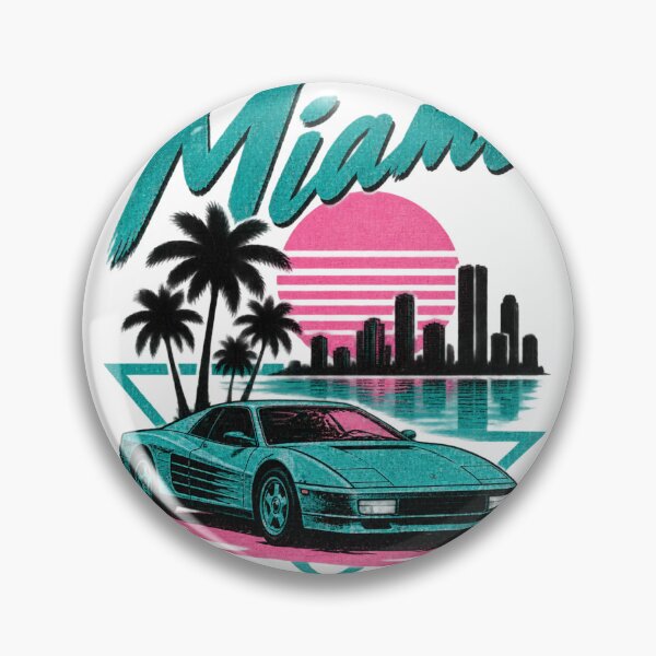 Item preview, Miami Vice Retro 80s Style Neon Design Inspired by Vintage Miami Aesthetic designed and sold by Maxim Burner.