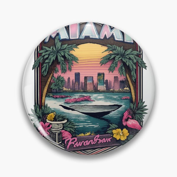 Item preview, Retro Miami Vice Inspired 80s Neon Sunset Design designed and sold by Maxim Burner.