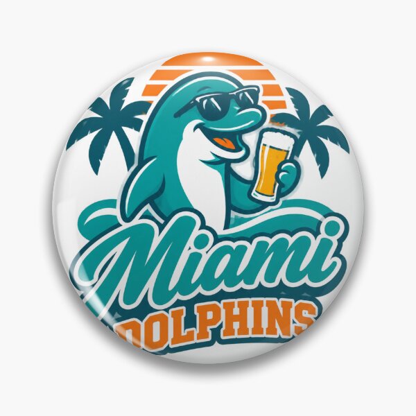 Aperçu de l'œuvre Miami Dolphins Inspired Funny Sports Fan Drinking Design créée et vendue par Maxim Burner.