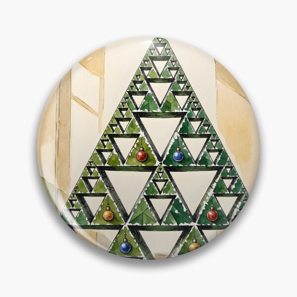 Item preview, Sierpinski Fractal Christmas Tree - Watercolor Style designed and sold by Sybille-Yates.