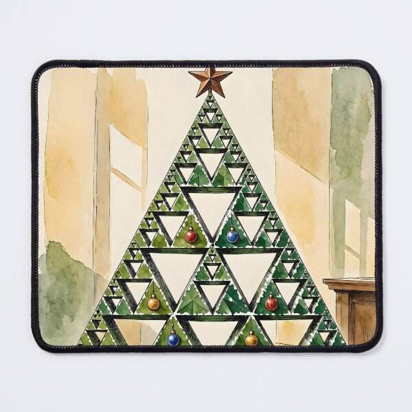 Item preview, Sierpinski Fractal Christmas Tree - Watercolor Style designed and sold by Sybille-Yates.