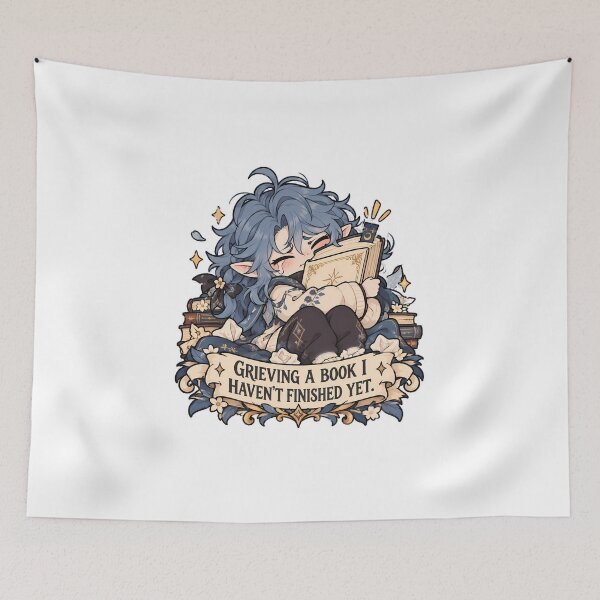 Item preview, Book lover's dilemma  designed and sold by WhimsyPeachCo.