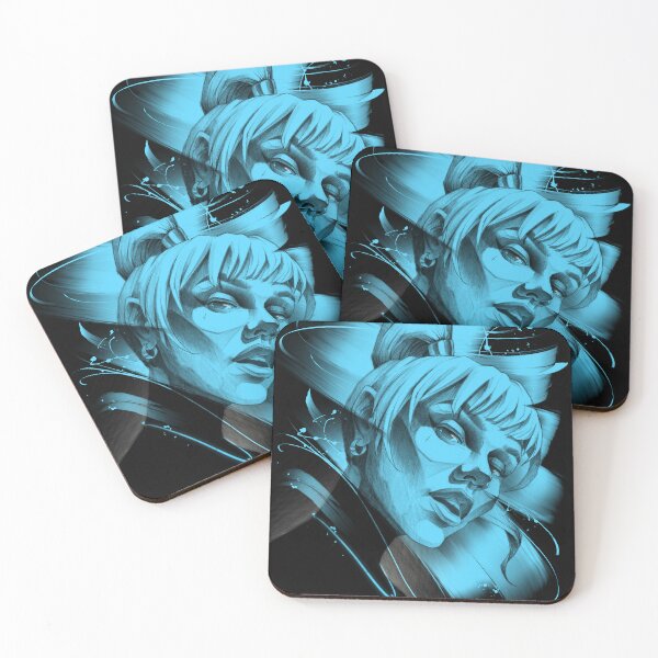 Item preview, Hand Drawn Street Art Girl Blue Brush designed and sold by SWAVEN.