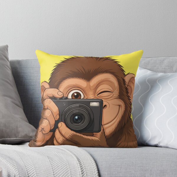 Item preview, Cute Cartoon Chimp with Camera Illustration designed and sold by Creative Owlet.