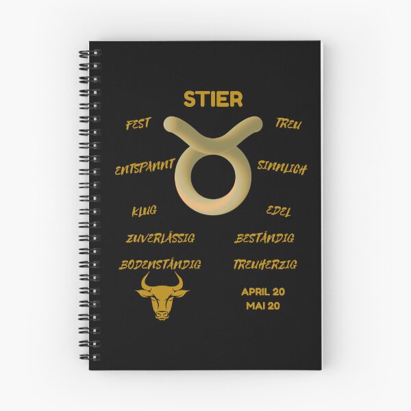 Item preview, Stier Zodiac Sign Astrology Symbol Horoscope - Metallic Gold & Black (German Version) designed and sold by ZODIARA.