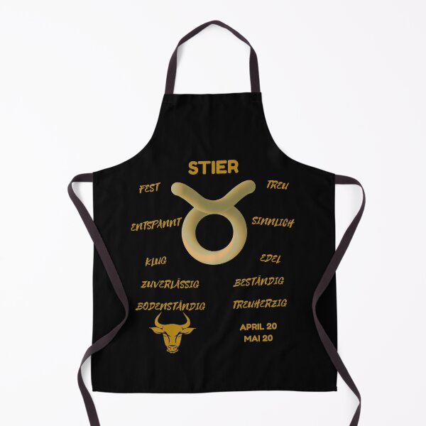 Item preview, Stier Zodiac Sign Astrology Symbol Horoscope - Metallic Gold & Black (German Version) designed and sold by ZODIARA.