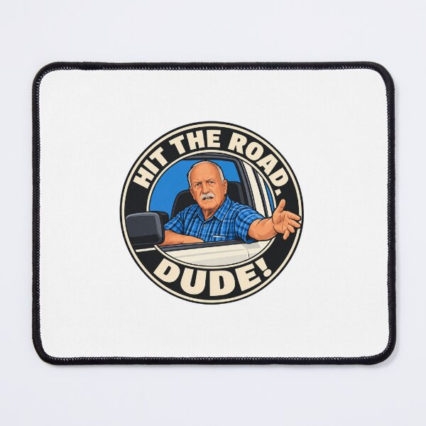 Item preview, Hit the Road Dude – Pickup Driver Meme Badge designed and sold by itsmorabit.
