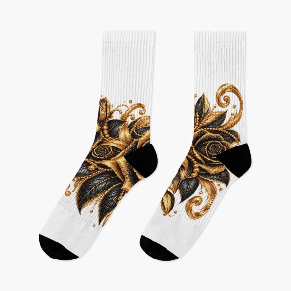 Item preview, Luxury Black & Gold Rose Baroque Ornament designed and sold by Inrastylish888.