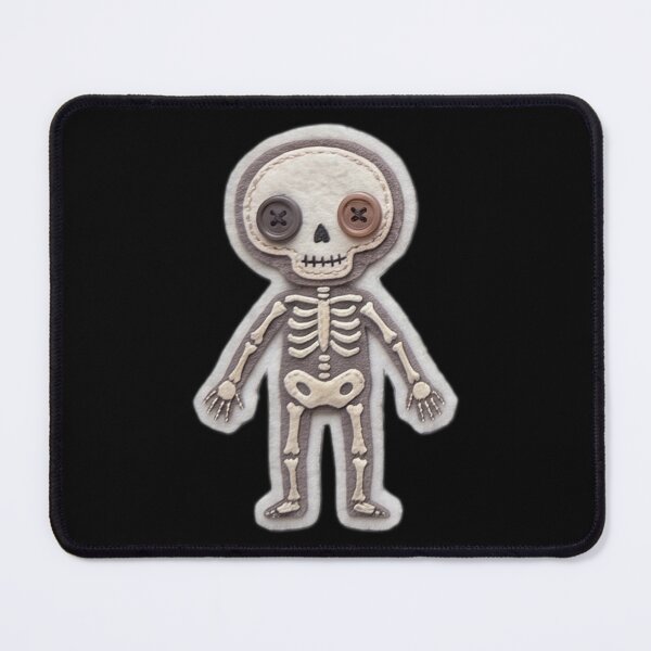Item preview, Cute Felt Skeleton Stitched Halloween Patch Art designed and sold by KPT Art & Design.