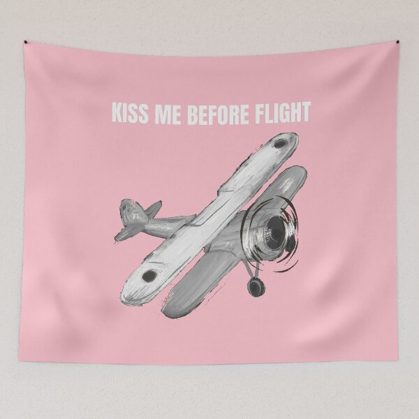 Item preview, Kiss Me Before Flight, Funny Gifts For Aviation designed and sold by MIKI-Fighter.