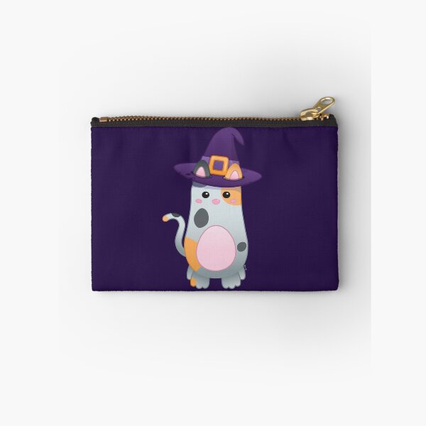 Item preview, Kawaii Halloween Calico Cat in Witch Hat designed and sold by Agamaji.