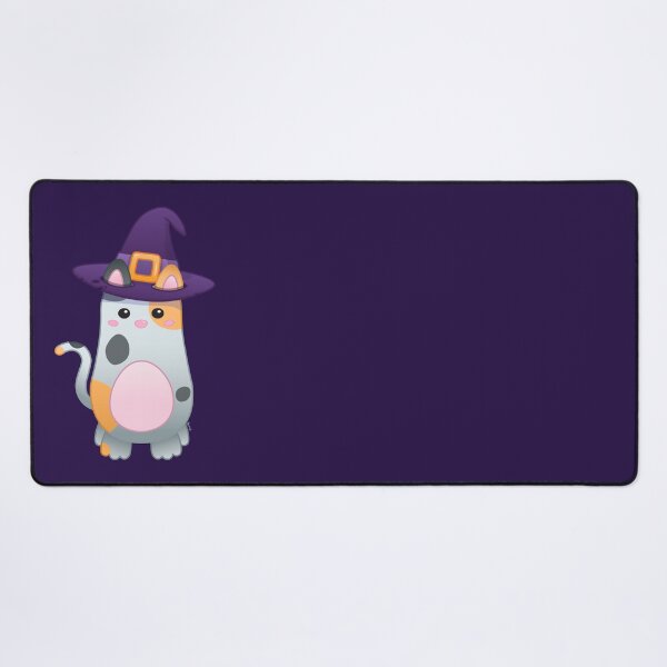 Item preview, Kawaii Halloween Calico Cat in Witch Hat designed and sold by Agamaji.