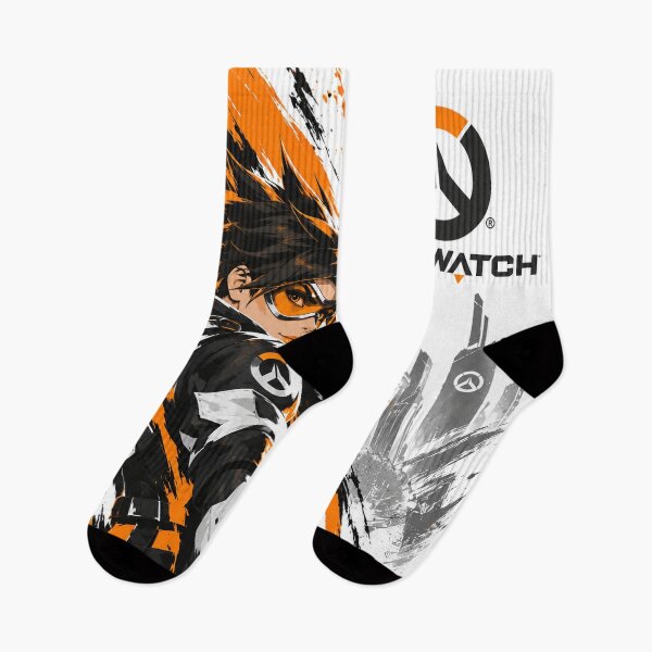 Artikelvorschau, Overwatch Tracer Orange und Schwarz Gaming-Grafik entworfen und verkauft von NBT-NOVA.