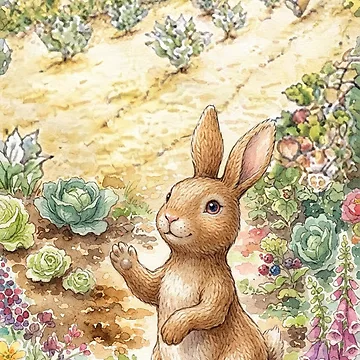 Artwork thumbnail, Garden Rabbit by SillyDilly8