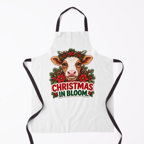 Item preview, Cute Christmas Cow – Christmas in Bloom Festive Calf Design designed and sold by SVALANART.