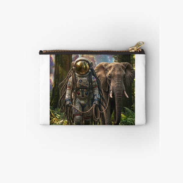 Item preview, Dreadlock Astronaut Walking Elephant  in Cosmic Forest designed and sold by Rain-Road.