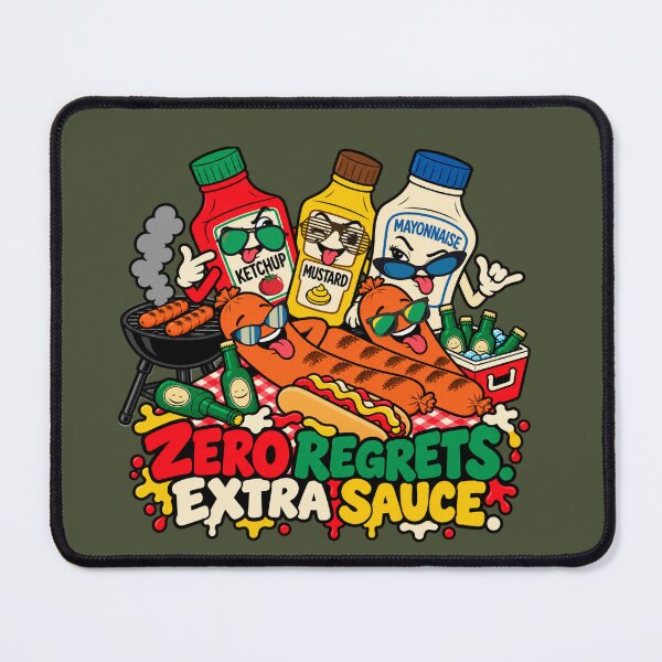 Item preview, Zero Regrets Extra Sauce – Funny BBQ Party designed and sold by Aimetoi.